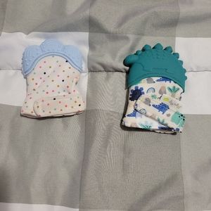 Baby teething mittens